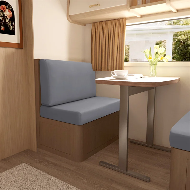 4pcs/set Stretch RV Dinette Cushion Cover Spandex Cloth Couch Decorative Protector Bench Seat Slipcovers for RV Camper Car Chair 3