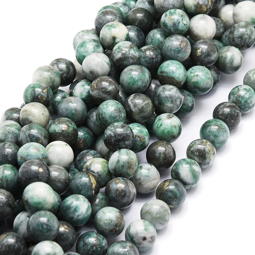 PandaHall 1 Strang Natürlicher Dioptas Runde Edelsteinperlen, Verschiedene Größen 6-7mm 8-8,5mm 10mm 12-12,5mm für Schmuckherstellung – Detail 9