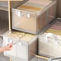 Pvc Transparent Storage Box Reinforced Handles Clothes Stackable Practical Sundries Boxes Storage Box Foldable Multi Purpose Bin 1