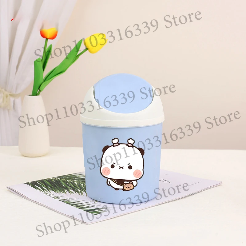 Bubu Dudu Mini Desktop Bin - Cute Panda Bear Trash Can for Clean and Organized Workspaces