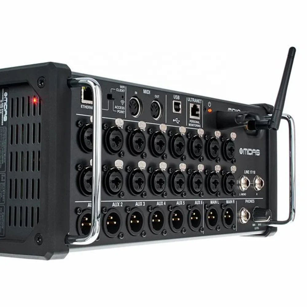 Midas MR18 Digital Mixer with Midas Microphone Preamps 18-Channel