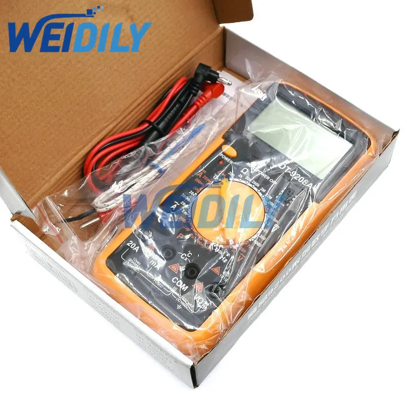 Digital Profesional Multimeter DT9208A Capacitance Temperature Measurement Frequency Logic Level Test Angle Adjustable digital multimeter multimeter tester