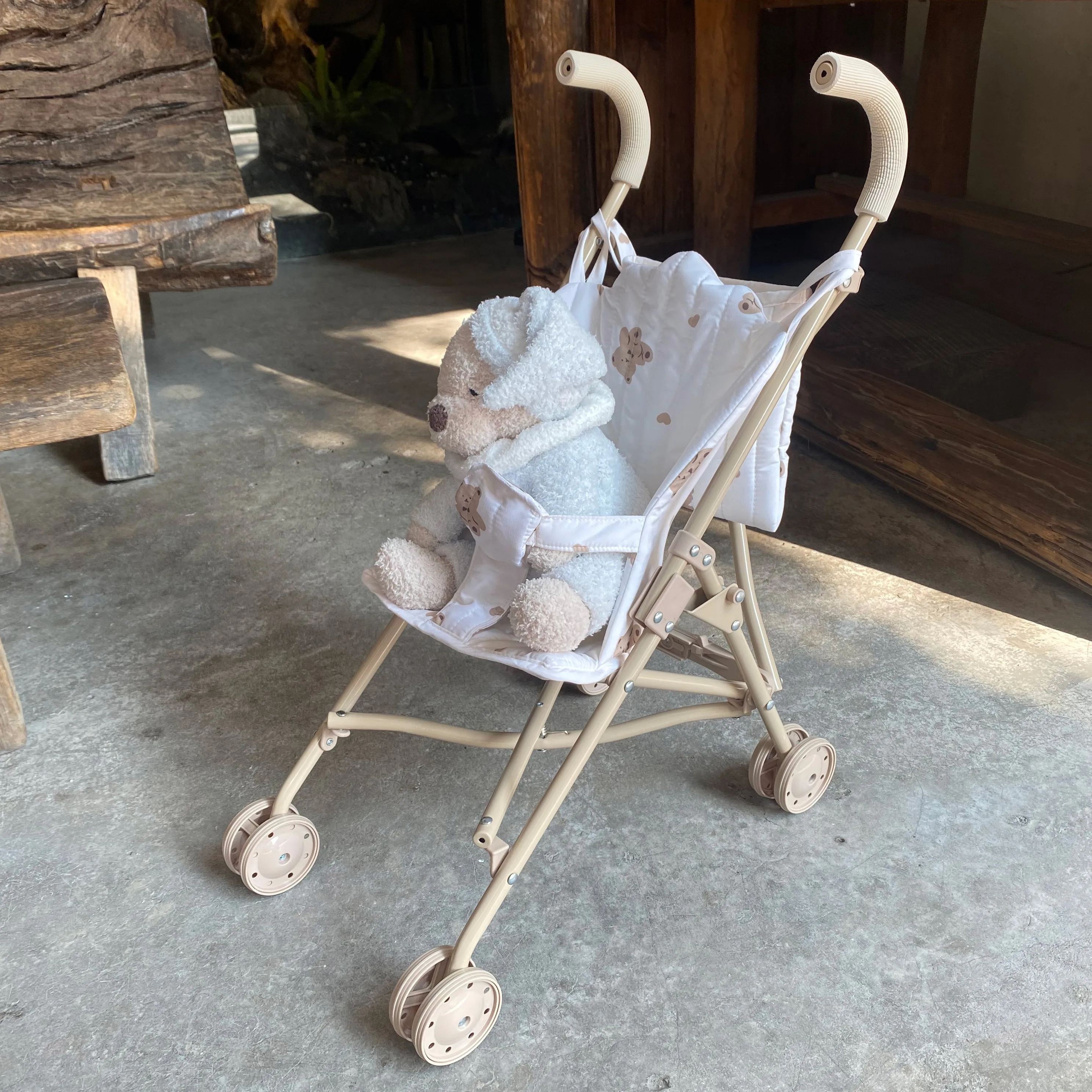 Baby Trolley Folding car doll stroller classic Carriage Stroller Girls Gift Pretend Game Toys gifts