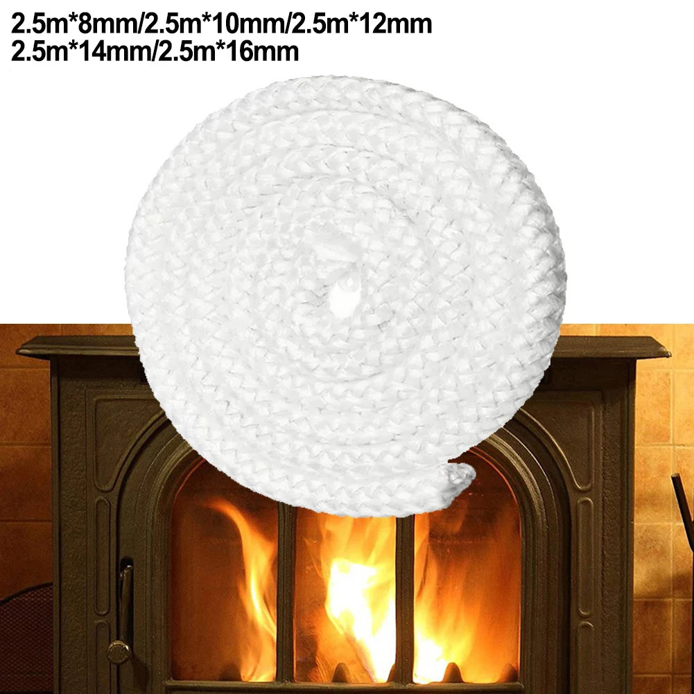 10/12/14/16mm Fiberglass Rope Seal Black Stove/Fire Rope 2m Length Wood  Burning Stove Log Burner Door Seal For Fireplaces Boiler - AliExpress