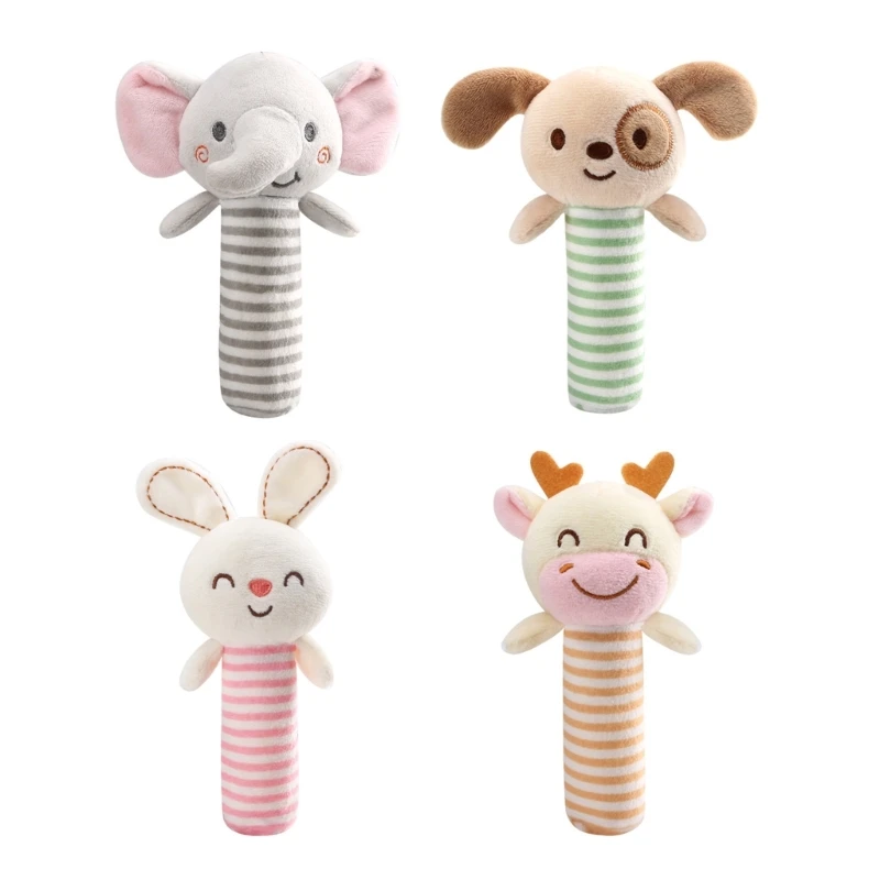 

Lovely Animal Rattle Babies Soft Plush Toy for Children Appease Sleeping Stuffed&Plush Handheld Toy for Infants DropShipping