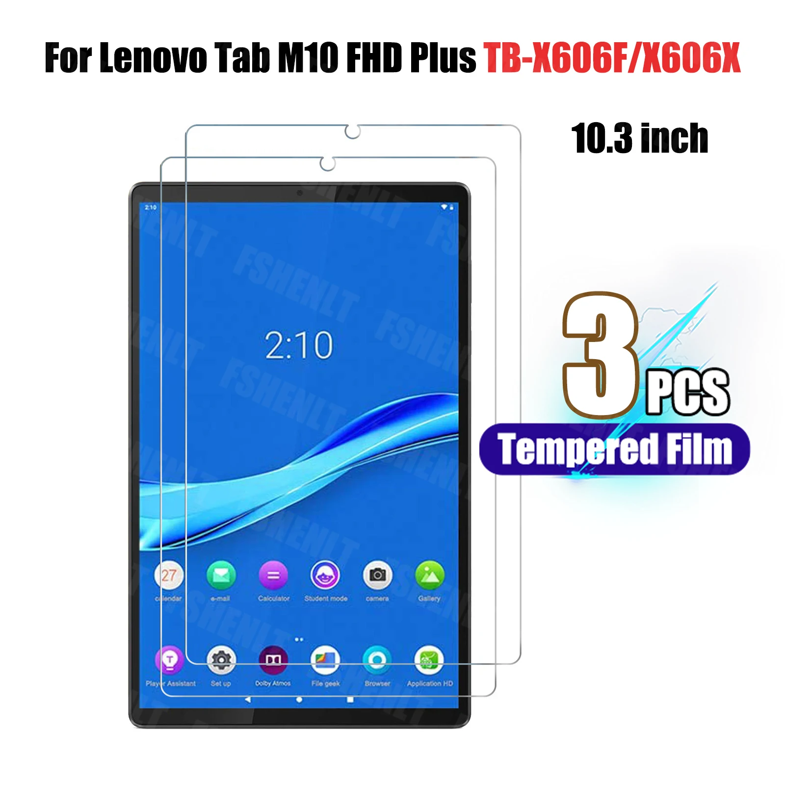 

For Lenovo Tab M10 FHD Plus TB-X606F/X606X 10.3 inch Screen Protector HD Tempered Glass for Lenovo Tab K10 TB-X6C6F Ultra Clear