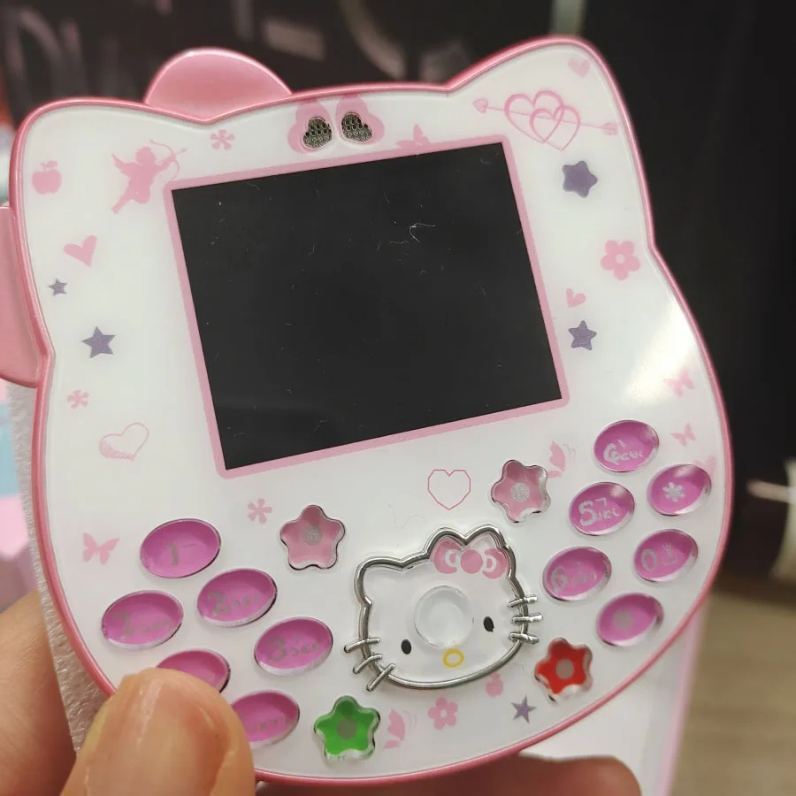 2024 New Anime Kitty Lovely Student Phone Telefono Cellulare Alla Moda Musica Telefono Flip Phone Dual Sim Cute Mini Phone Girls Gift