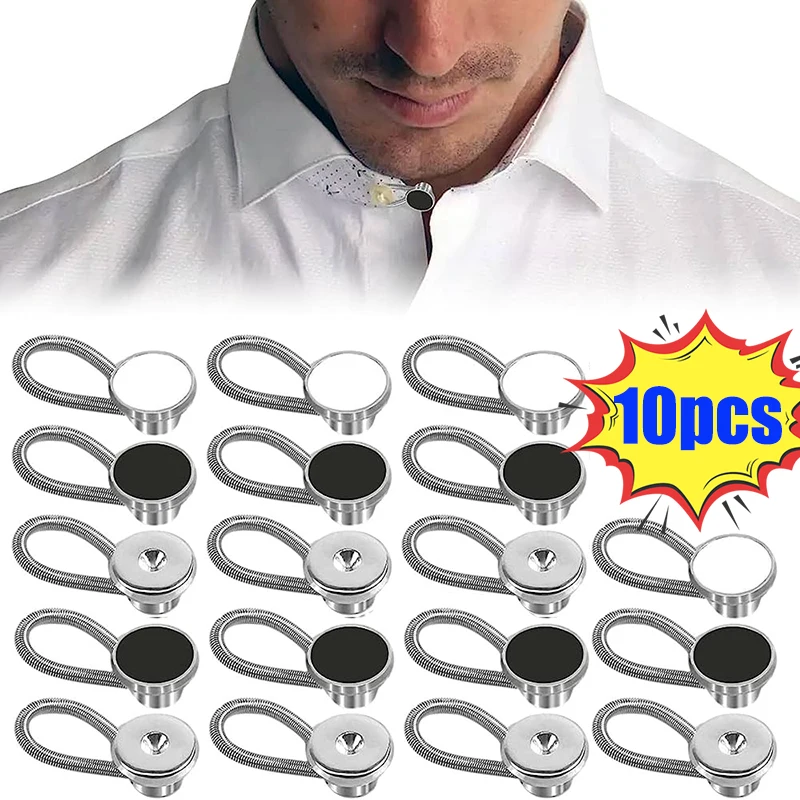 Pants Button Extender Shirt Collar Extenders: 8 Pcs Jeans Waist Silicone  Button for Mens and Women - 6 Neck Extenders Dress Shirts