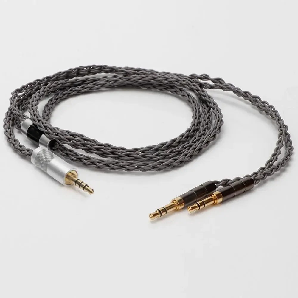 8コア 4.4mm 4ピン XLR - 2.5mm ヘッドフォンケーブル OCC 銅銀メッキ