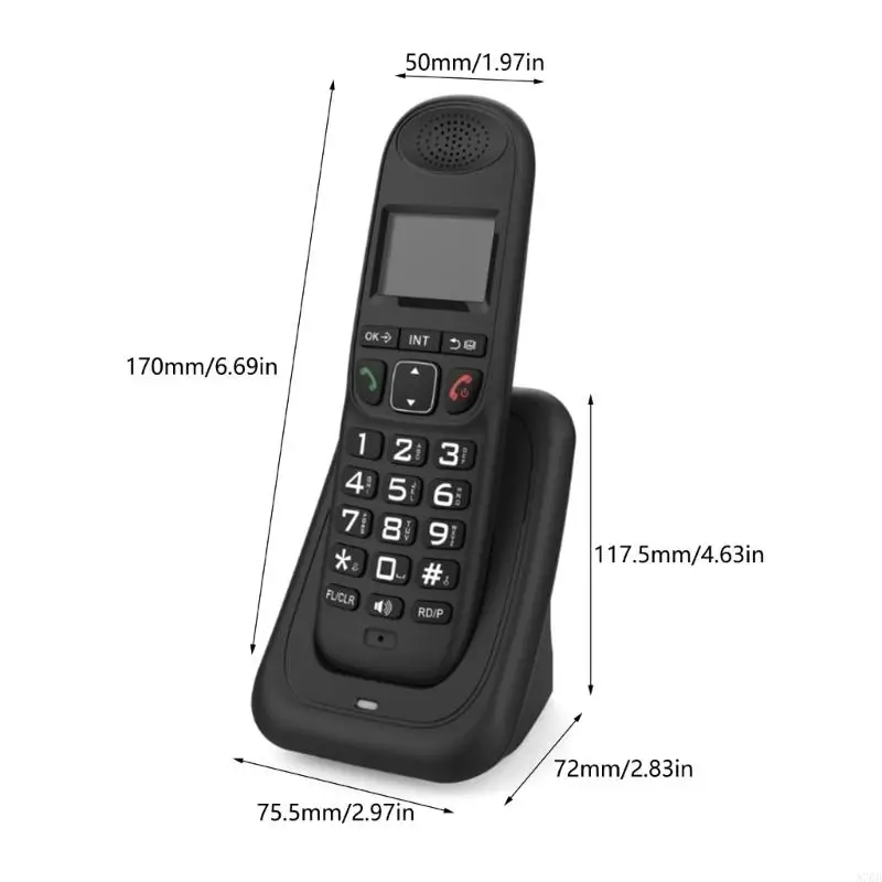 A70B D1003 Cordless Phone Handheld Telephone with CallerID Storage with Large LCD Display Landlines Phones