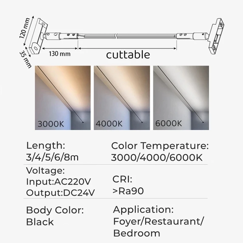북유럽 RGB LED 스카이라인 벽 램프, 블랙/화이트 스틸 바 스트립, 선형 스콘스, 거실 침실 브래킷, 백라이트, 긴 벽 조명