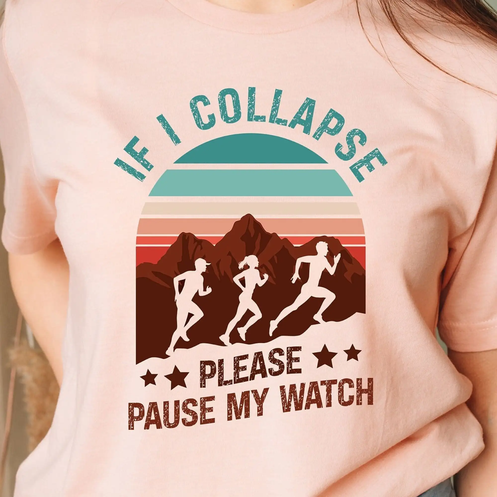 Se Collassi Per Favore Pausa Il Mio Orologio Camicia Da Corsa Camicia Da Maratona Camicia Da Corsa Divertente Runner Fitness Camicia Da Corsa Sportiva