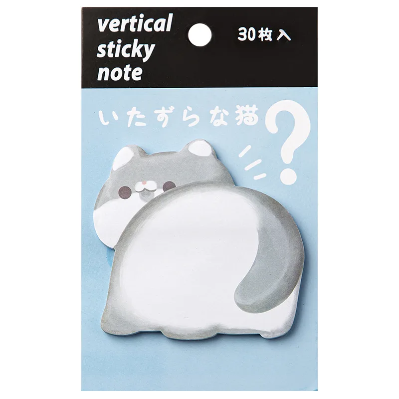 30sheets Cartoon Cute Cat and Dog ,Rabbit and Bird Sticky Note Creative Thickened Stickers High Face Value N Times Stickers 6
