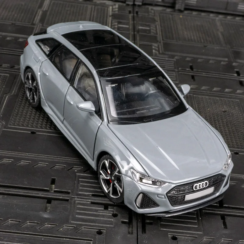 

1:32 Diecast Alloy Model Car Miniature Audi RS6 Avant Wagan Metal Vehicle Sportcar Children Collectible Birthday Gift Boys Toys