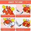 Bubble Machine Crab Frog Music Children's  Bathtub Soap Automatic  Baby Shower Toy 4