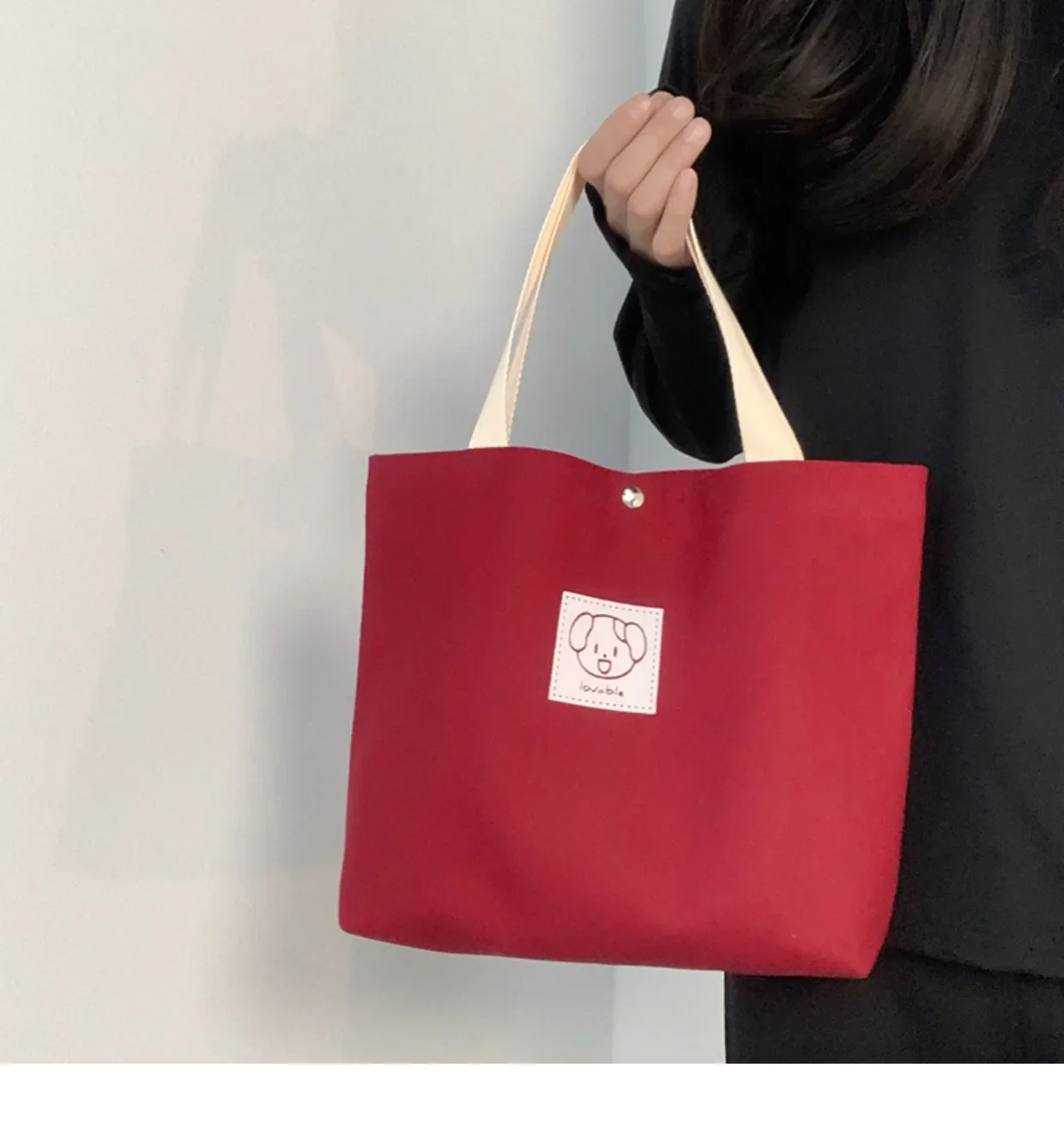Canvas shopping tote bag daily tote bags for girls cotton shopping bag customize women handbags bags for women