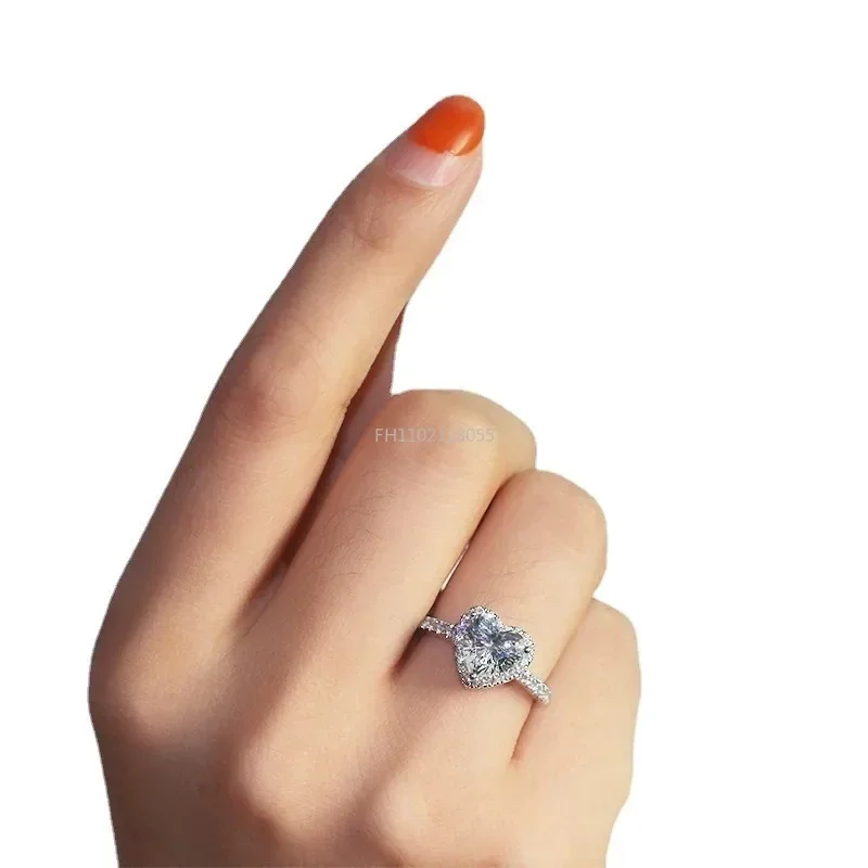 Fashion Heart Rings Wedding Engagement Bridal Jewelry Cubic Zirconia Stone Elegant Ring Promise Ring for Women Girl Party Gift wedding rings womens ring cubic zircon ring finger rings jewelry rings ring jewelry