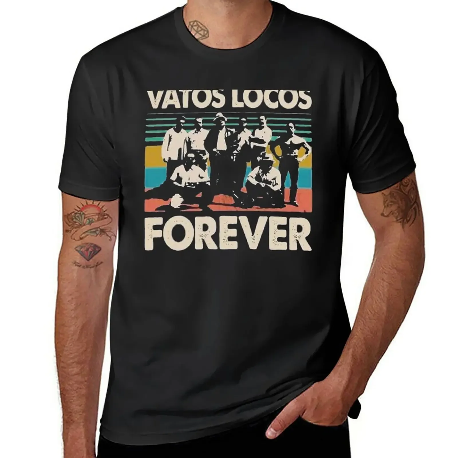 

Vatos Locos Forever shirt T-Shirt anime clothes cute tops mens workout shirts
