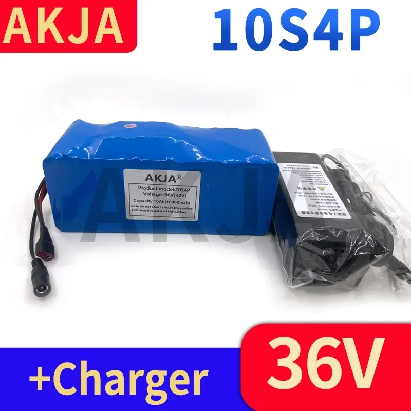 

AKJA 36V10AH1865010S4P lithium-ion batteryscooter battery42V 10000mah electric bicycle battery with BMS protection and charger