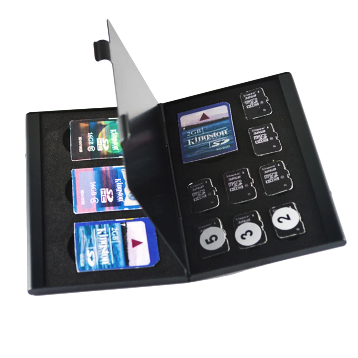 Portable Waterproof Shockproof Aluminum Alloy SD TF Carry Storage Case Box Holder Organizer for Photography Travel