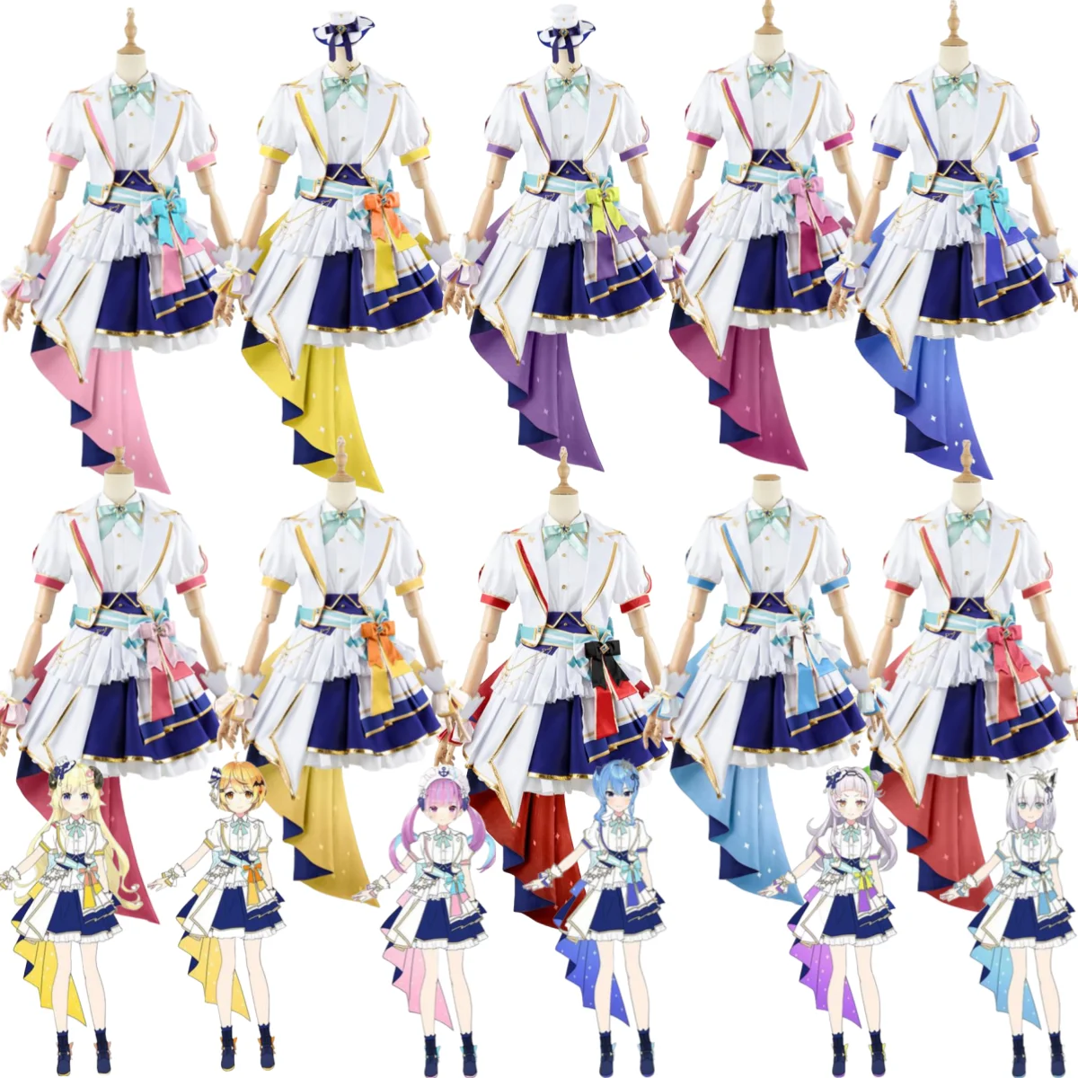 

VTuber Sakura Miko Minato Aqua Hosimati Suisei Murasaki Shion Shirakami Fubuki Cosplay Costume Hololive 4th Dress Sexy Suit