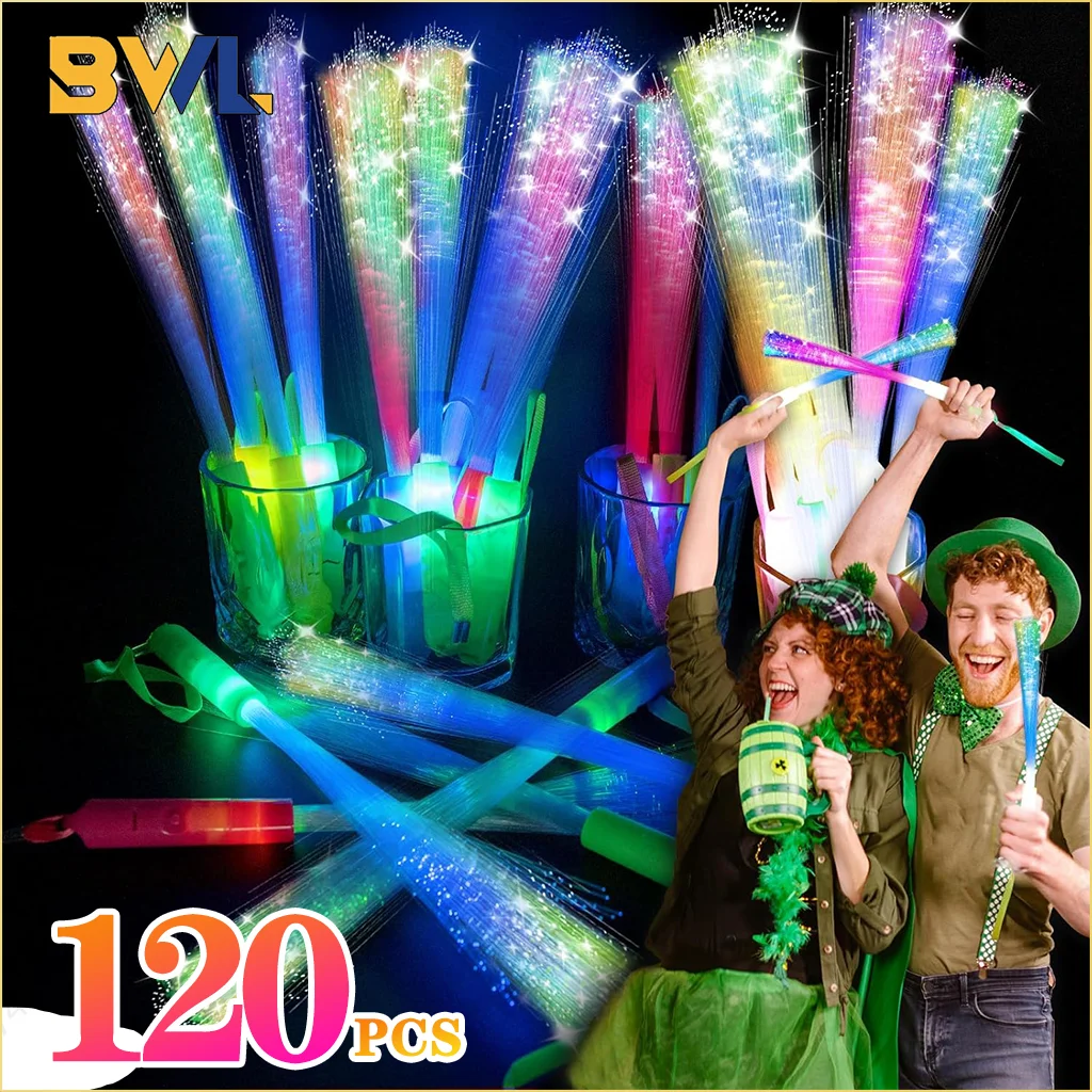 LED Glow Sticks Night Lighting Fiber Optic Birthdays Weddings Dark Parties Concerts Christmas Halloween Lighting Props 120PCS party photo props halloween decoration props