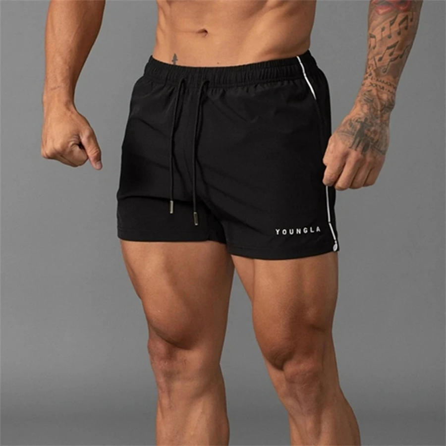 

Men's Shorts Outdoor Running Pocket Drawstring Design Elastic Waist Solid Color Comfortable Breathable Cotton Blend Shorts