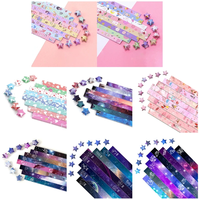 540 Pieces/Pack Origami Star Paper Strips Diy Birthday Gift Pressure Relief Game Great Wishes Lucky Star Paper Strips Dropship