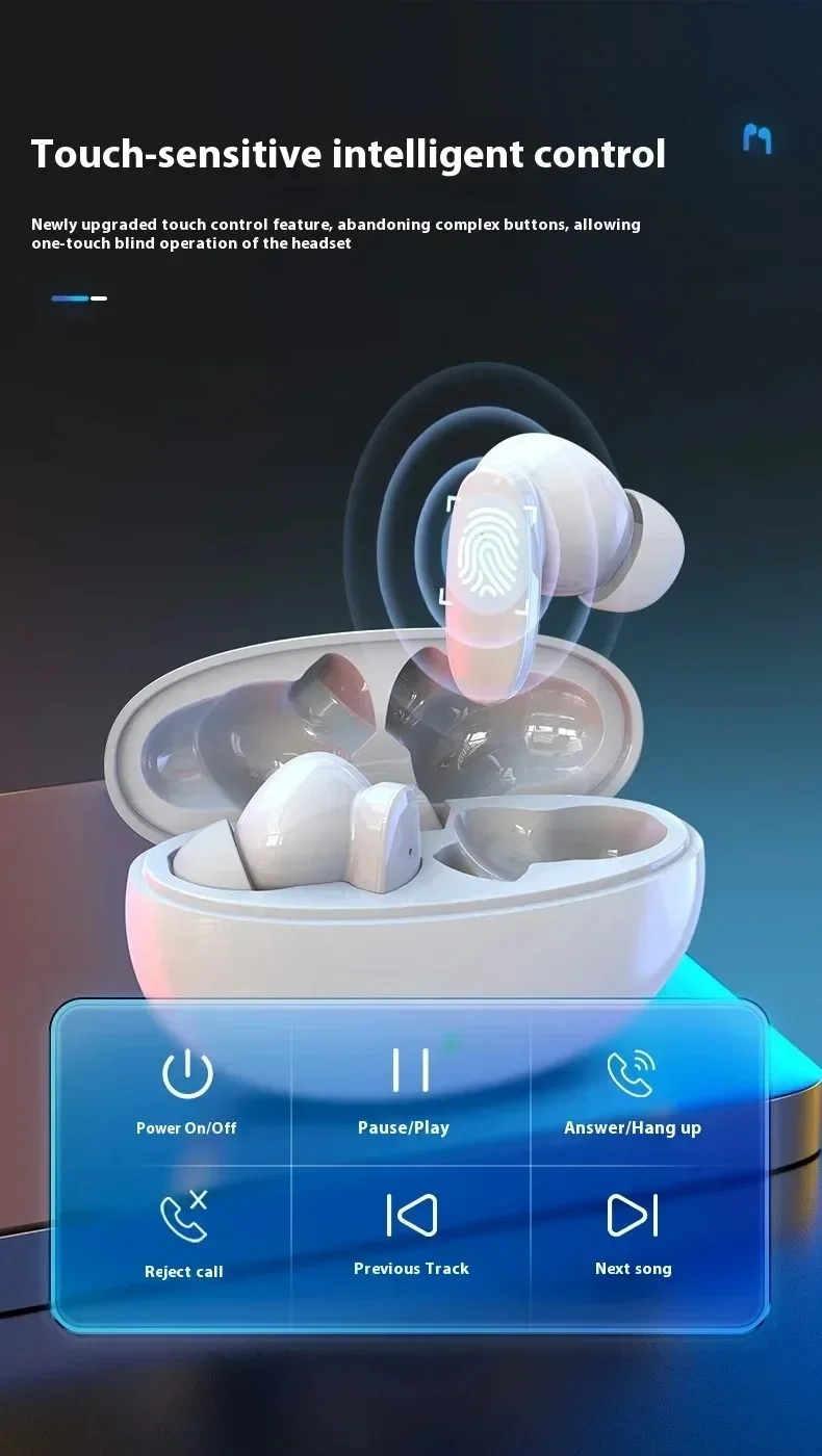 Wireless Bluetooth Earbuds With Mic And Touch Control System_voghion.com