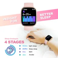 Alexa Built-in TOOBUR Smart Watch Heart Rate Monitor Sleep Tracker Pedometer IP68 Waterproof Smartwatch Compatible Android iOS 6