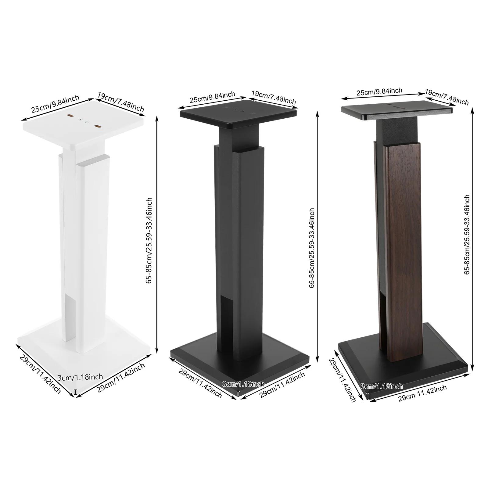 65-85 cm Einstellbare Lautsprecher Stehen Boden Paar Lautsprecher Steht Für Haushalt Bücherregal Lautsprecher Surround Sound Monitor Halterung – Detail 6