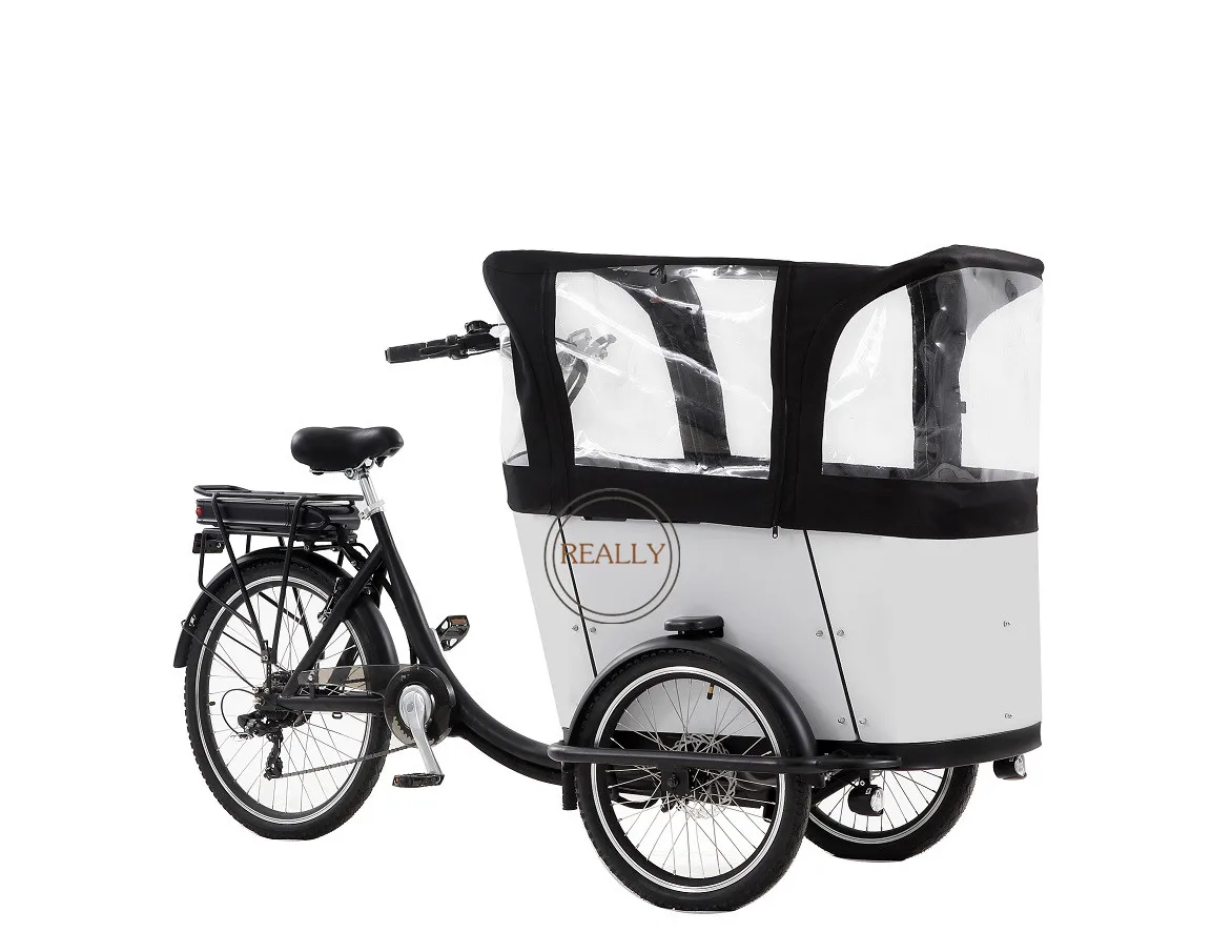 Nuovo Design Casa Adulto 3 Ruote Triciclo Caffè Cargo Bicicletta Pedale E Bici Da Carico Elettrica Trike In Vendita
