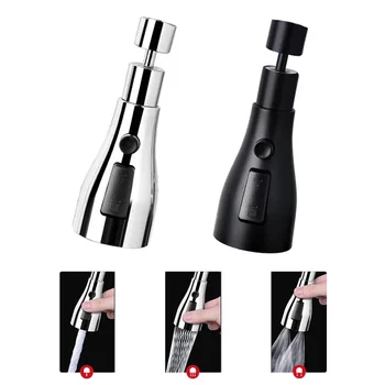 Giunto universale per lavello cucina, prolunga a pressione, antispruzzo, universale 360 ° rubinetto girevole 1