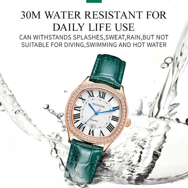 ROCOS Luxury Women Watch Fashion Elegant Diamond Wristwatch Leather Ladies Watch Waterproof Quartz Watch relojes para mujer 5