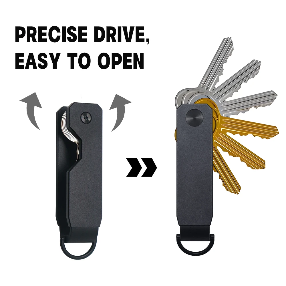 Portachiavi Compatto Rossm In Alluminio - Organizzatore Chiavi Minimalista | Fino A 6 Chiavi | Clip Innovativa