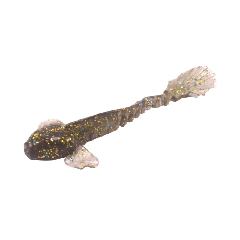 16pcs Fishing Soft Plastic Lure Flat Tail Soft Worm 7cm 2.1g Simulated