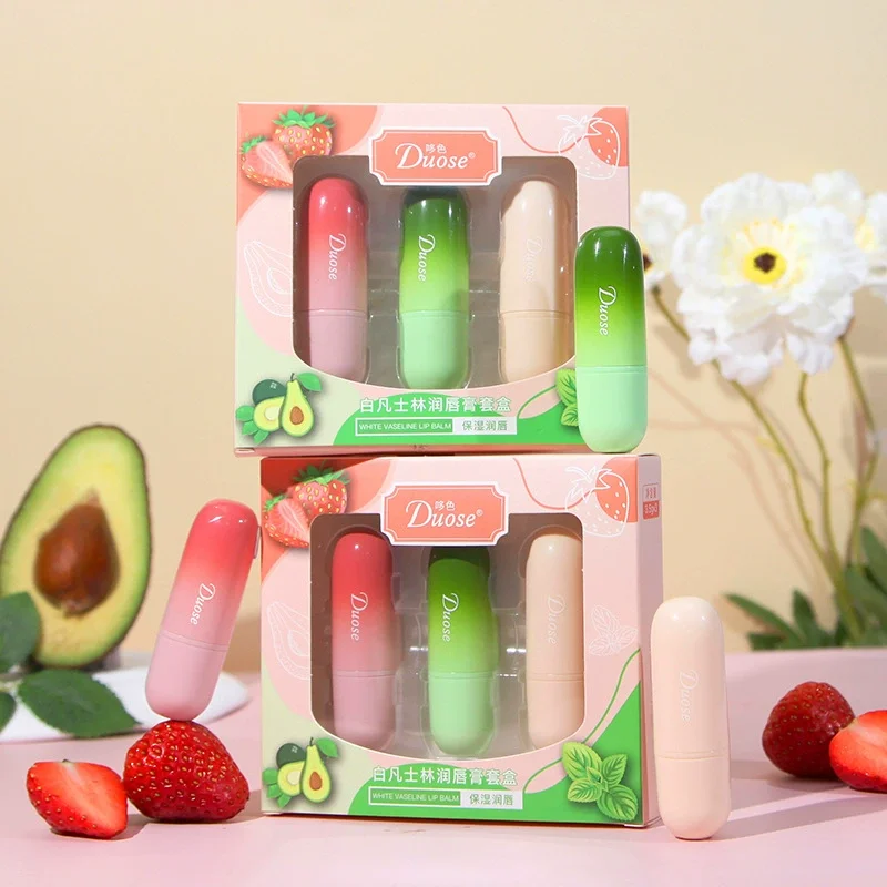 Fruits Lip Balm Sets Moisturizing Nourishing Hydrating Lipstick Kits Lips Oil Non-Greasy