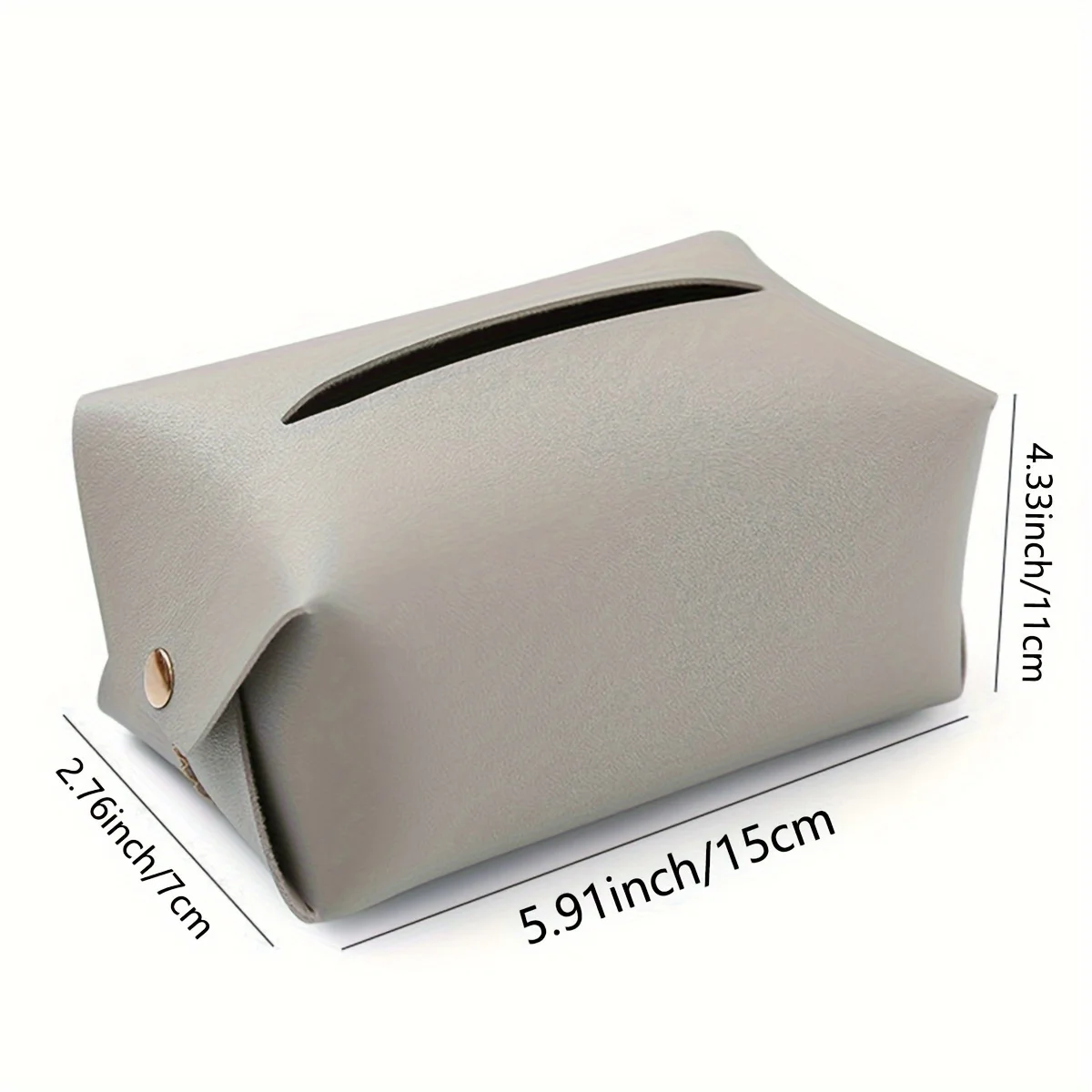 Tissue Box Cover - Bathroom Vanity, Bedside Table, Car Decoration Organizer Modern PU Leather Square Tissue Box Holder 5