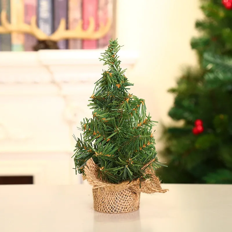 20/30/40CM albero di natale Desktop Mini alberi di natale per la decorazione domestica bambini artigianato fai da te ornamento di natale di capodanno