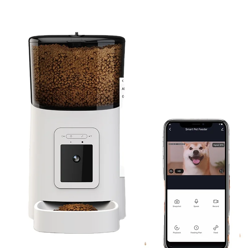 Wholesale App Remote Camera Control 6L Pet Food Feeder Smart
