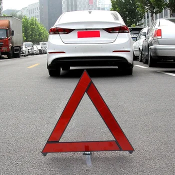 Triangolo riflettore segno pieghevole guasto di emergenza triangolo di avvertimento rosso riflettente sicurezza stradale treppiede per auto riflettore in piedi