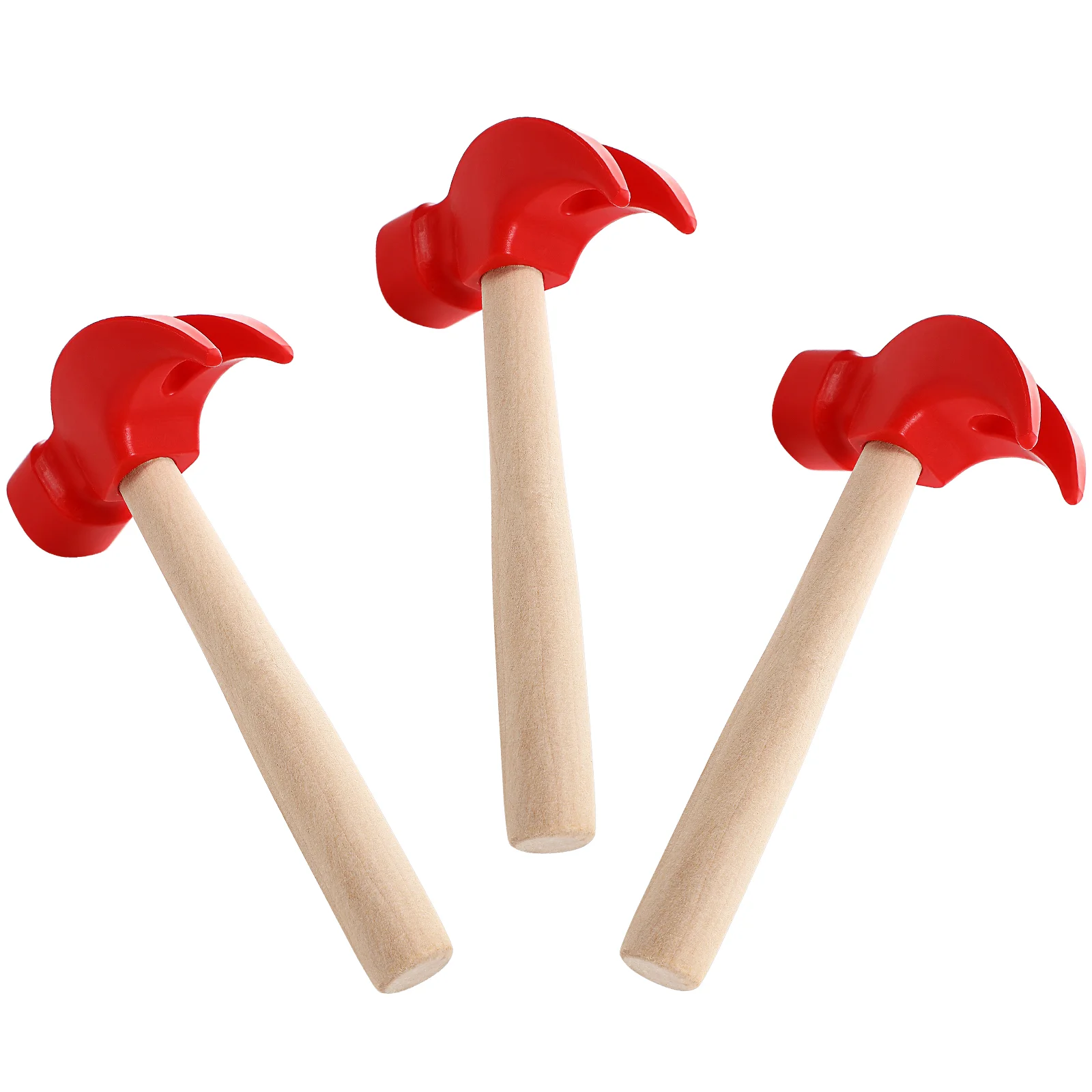 

3 Pcs Wood Hammer Toy Simulation Pretend Play Kids Maintenance Tool Children's Toys for Wooden Handle with