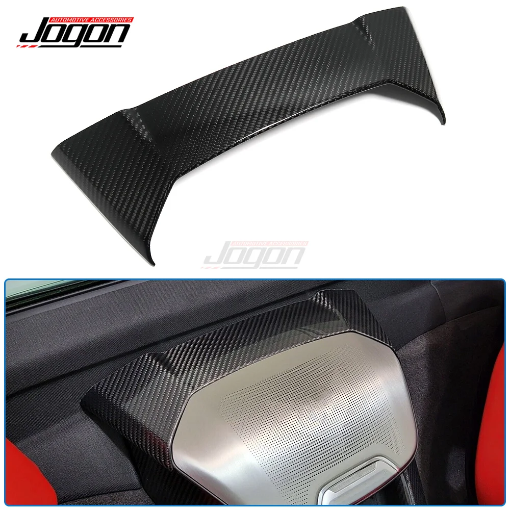 

For Corvette C8 Convertible Z06 Z51 2020+ Real Carbon Fiber Rear Speaker Upper Top Panel Cover Trim Interior Accessories
