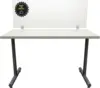 Frosted Acrylic Desk Mounted Privacy Panel, 12"", Aluminum 1