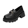 2025 Spring Women Leather Shoes British Style Soft Leather Versatile Thick Bottom Loafers Female Slip-on Round Toe Single Shoes 6