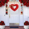 Valentines Day Heart Wreath for Front Door,Wreaths Decor for Birthday Party Home Wedding Christmas Decorations Ball Ornaments 5