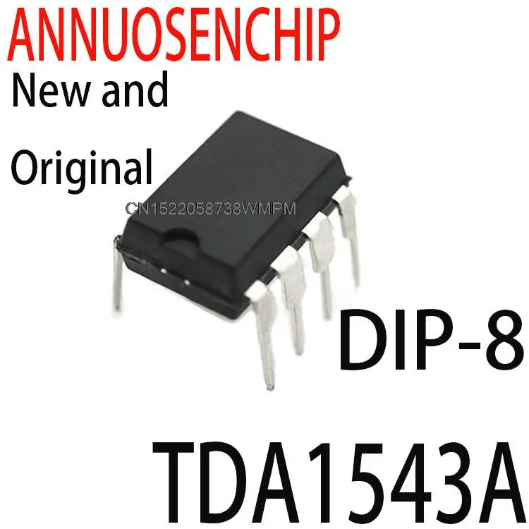 thumbnail image 2 of 10-Piece TDA1543 Dual 16-bit DAC Chip – DIP-8 Package, New & Good Quality For Audio Projects 2 of 10