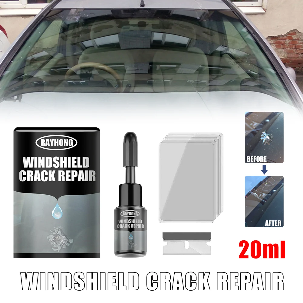 3ml/20ml Window Glass Cracked Scratch Repair Kit Windshield DIY Tools Glass Scratches Car Care Window Repair Tool New Upgraded