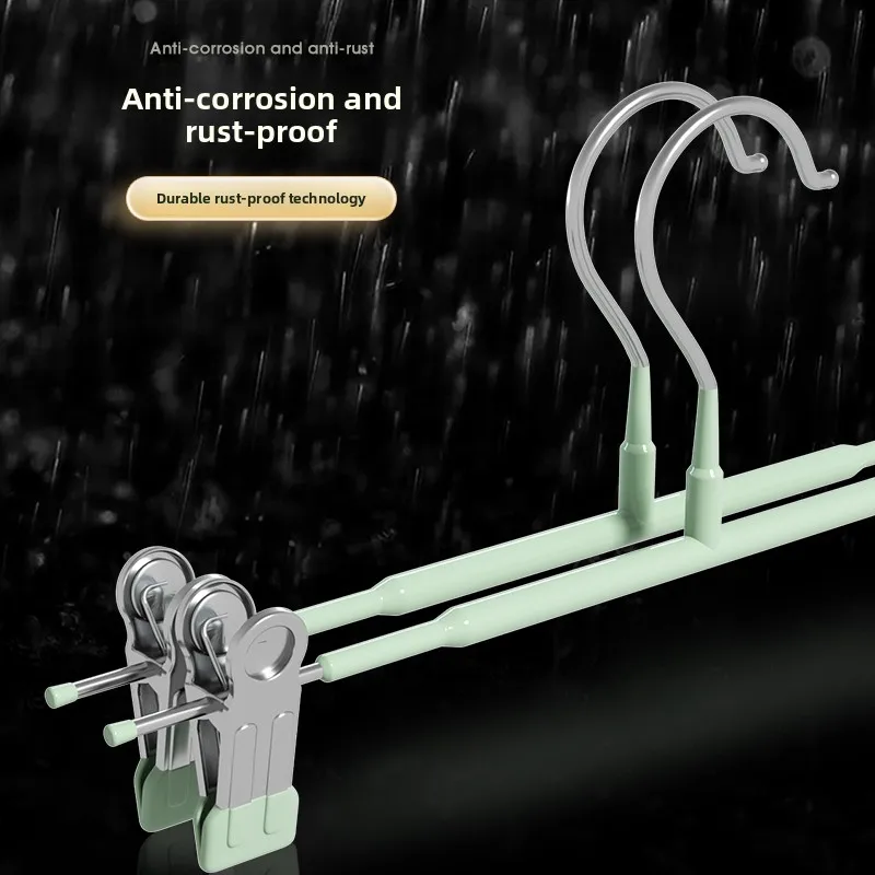 No-Trace Anti-Slip Stainl Steel Pants Hanger And Clip for Home Use Clothing Storage Organizer Nordic Sle aron Color