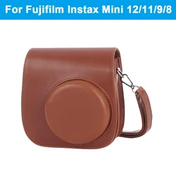 Vintage-Style PU Leather Camera Bag Case - Scratchproof Protective Shell Pouch (Light Brown)